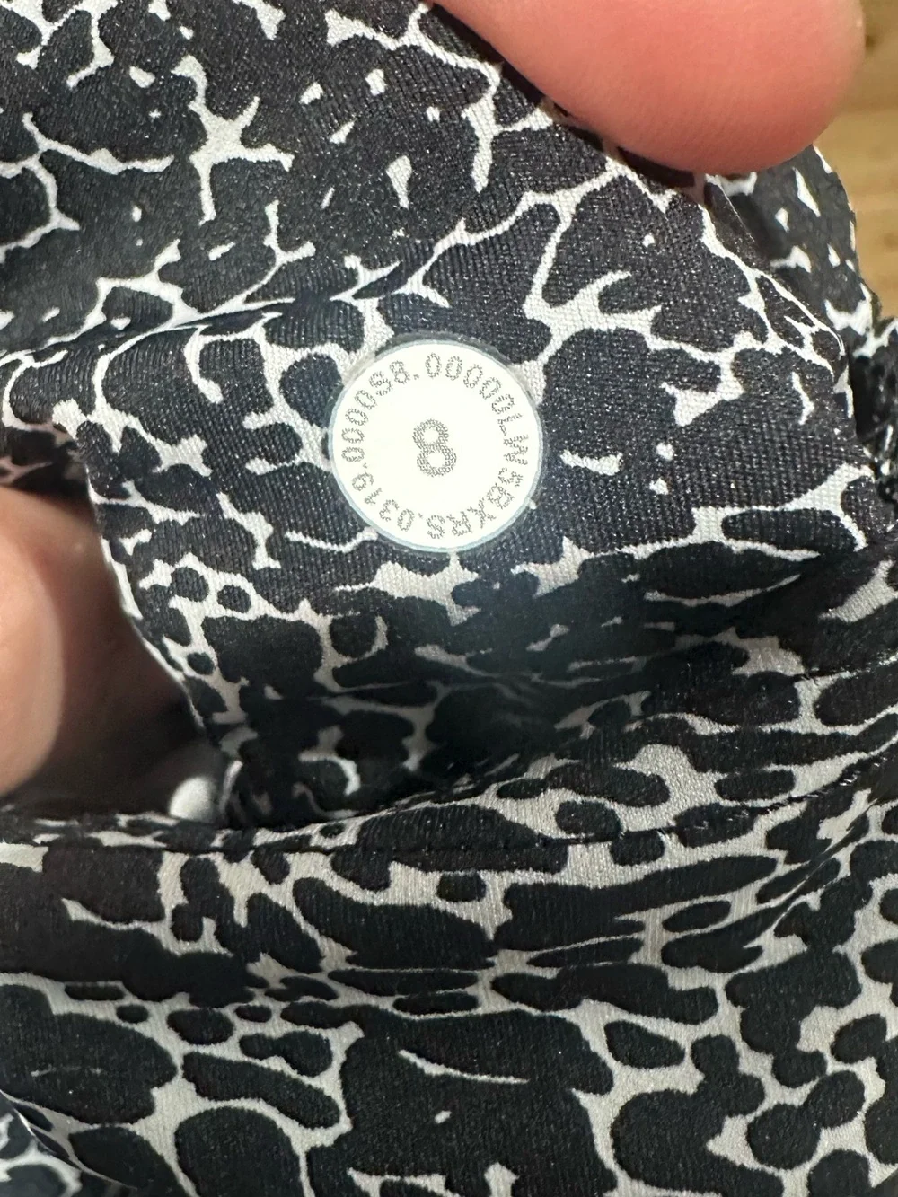 Lululemon Fast and Free Tight Black & White Printed High-Rise Leggings